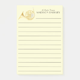 Fransk Horn Musician Band Teacher Post-it Block