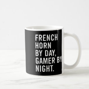 Fransk horn på dag Gamer på natt Kaffemugg