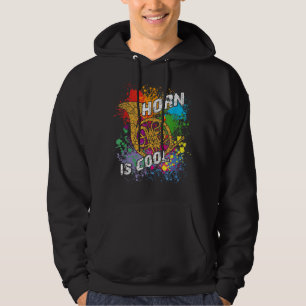 Fransk Horn Player Brass Band Jazz Orchestra Music Hoodie