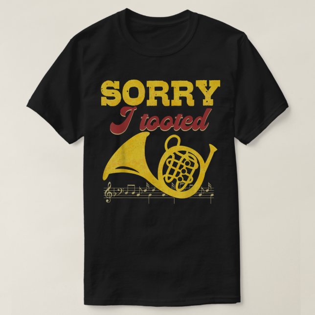 Fransk Horn Player Fransk Hornist T Shirt (Design framsida)