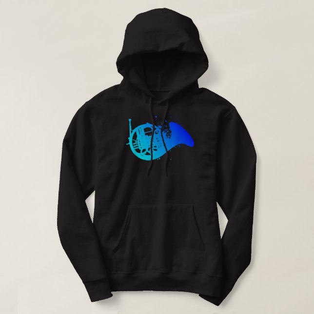 Fransk horn player manar_s Forest hornists wome Hoodie (Design framsida)