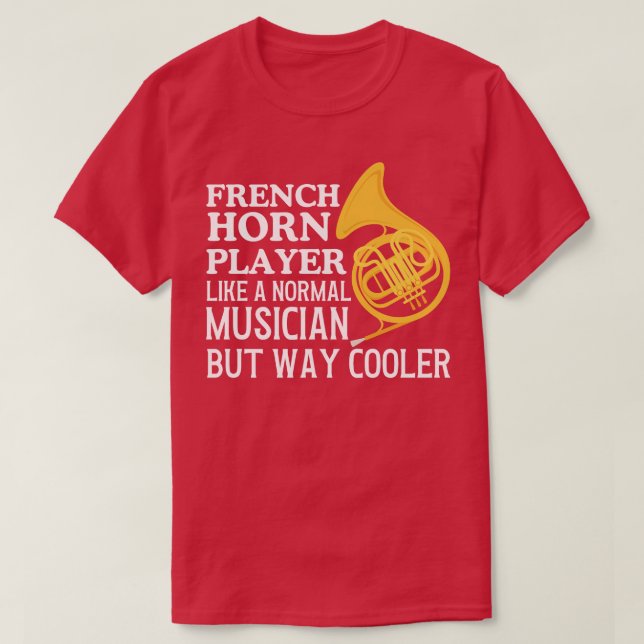 Fransk Horn Player T Shirt (Design framsida)