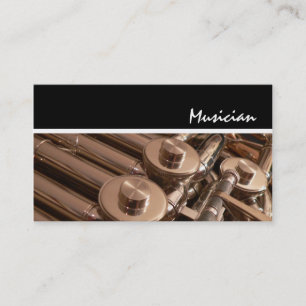 Fransk Horn Player Teacher Music Studio Musician Visitkort
