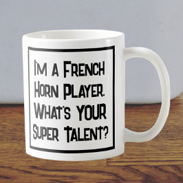 Fransk Horn Player Toppen Talent. Kaffe Mugg