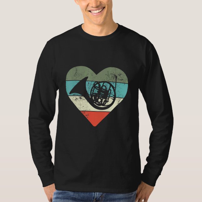 Fransk Horn Players Player Marching Band Musical I T Shirt (Framsida)
