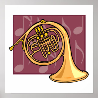 Fransk Horn Poster