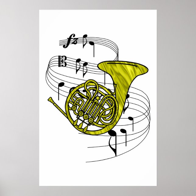 Fransk Horn Poster (Framsidan)