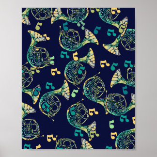 Fransk Horn Poster