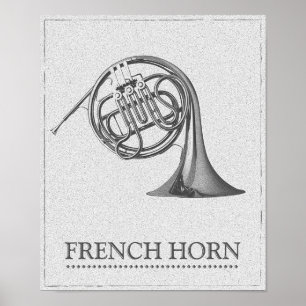 Fransk Horn Poster Art