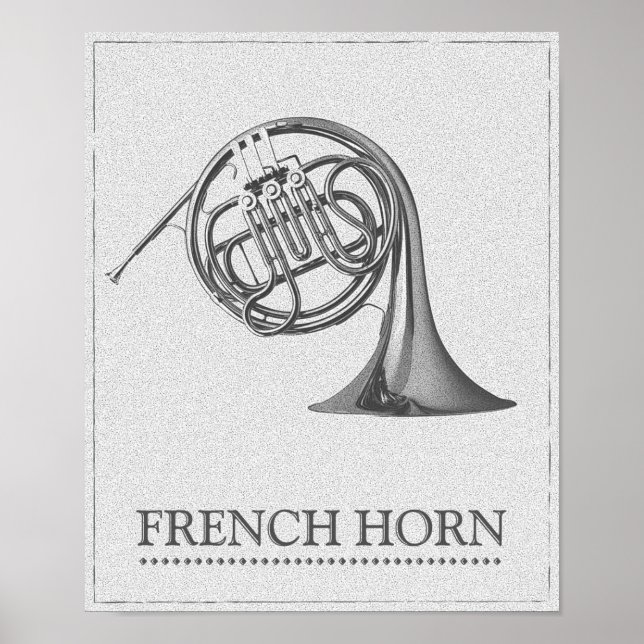Fransk Horn Poster Art (Framsidan)