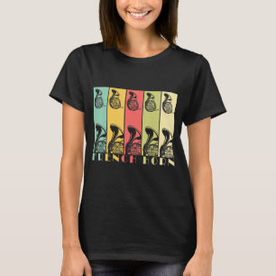 Fransk Horn Retro Music Hornist T Shirt