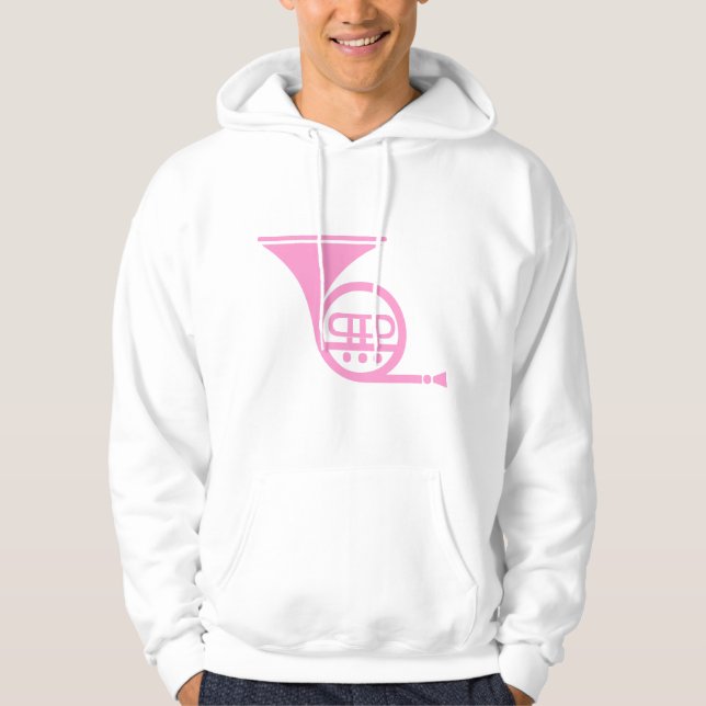 Fransk Horn - Rosa Hoodie (Framsida)