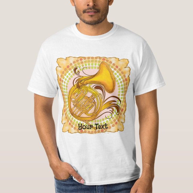 Fransk horn rytm t-shirt (Framsida)