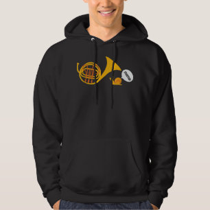 Fransk Horn Snigel Mamma, Funny Musician, Music In Hoodie
