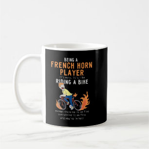 Fransk horn-spelare som Riding Bike Cyclist2 Kaffemugg