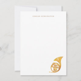 Fransk Horn Stationery - instrumentanteckningskort Anteckningskort