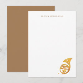 Fransk Horn Stationery - instrumentanteckningskort Anteckningskort