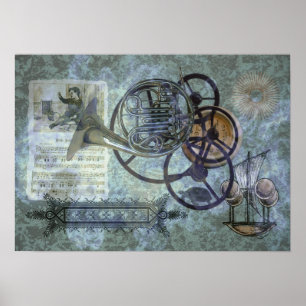 Fransk Horn Steampunk Medley Poster