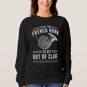 Fransk horn-studentcitat hornist hornspelare t shirt