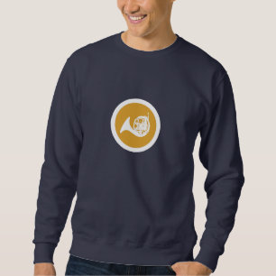 Fransk Horn T-shirt på Mörkens bakgrund Långärmad Tröja