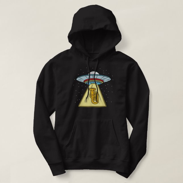 Fransk Horn Ufo Abduction3 Hoodie (Design framsida)
