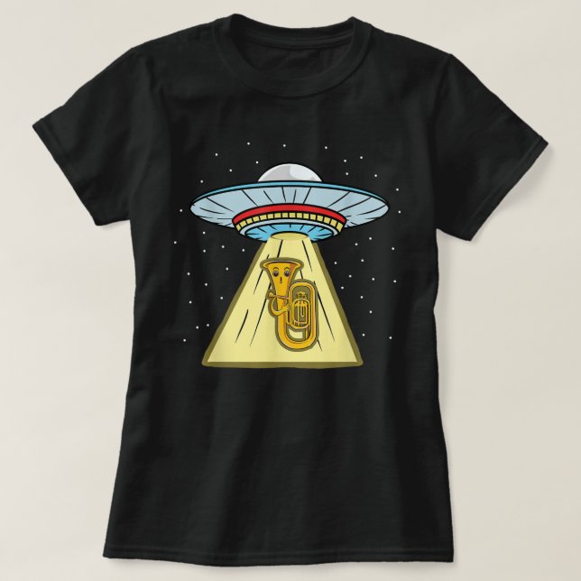 Fransk Horn Ufo Abduction3 T Shirt (Design framsida)