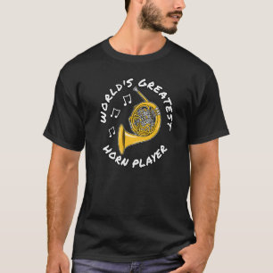 Fransk Horn Världsmästare Horn Player Brass Mus T Shirt