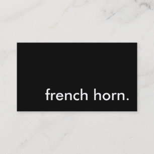 fransk horn. visitkort