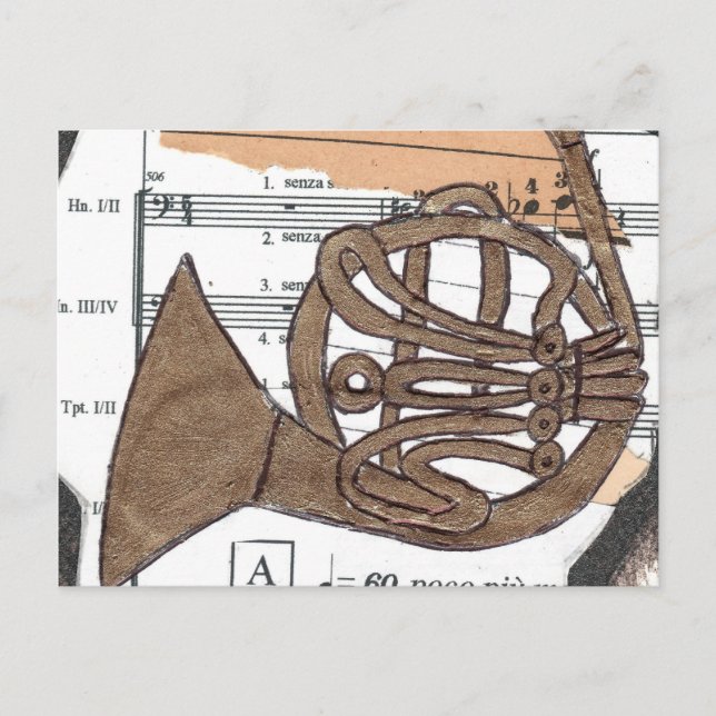 (Fransk) Horn vykort (Framsida)