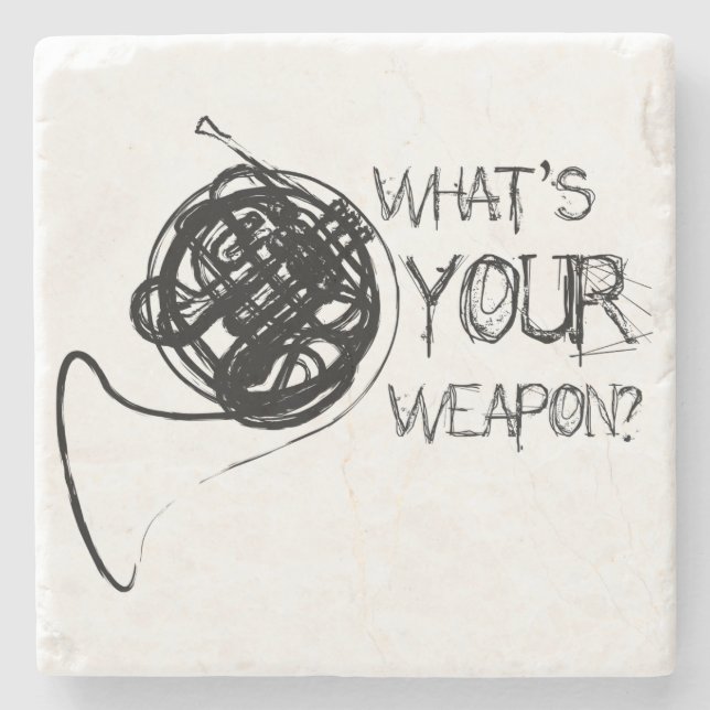 Fransk Horn Weapon Stenunderlägg (Framsidan)