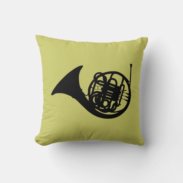 FRANSK HORNE SILHOUETTE: MUSIKINSTRUMENT KUDDE (Framsida)