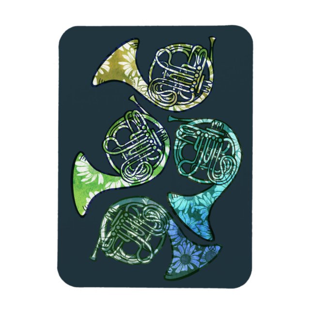 Fransk Horns Daisy Band Class Teacher Magnet (Vertikal)