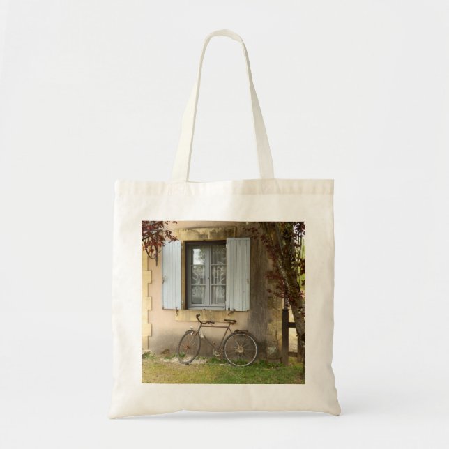Fransk House Tote Bag Tygkasse (Framsidan)