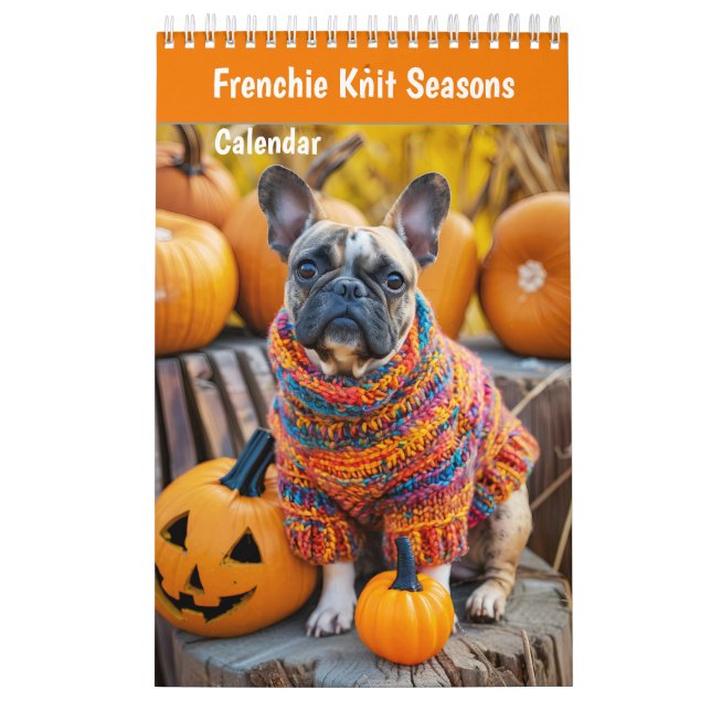 Fransk Hund Väderlek - Mysig Hundkalender Kalender (Omslag)