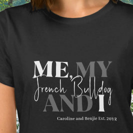 Fransk hundmamma etablerad chic typografi rolig t shirt