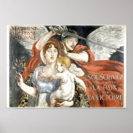 Fransk i Souscrivez 1917 Vintage Reklam Poster