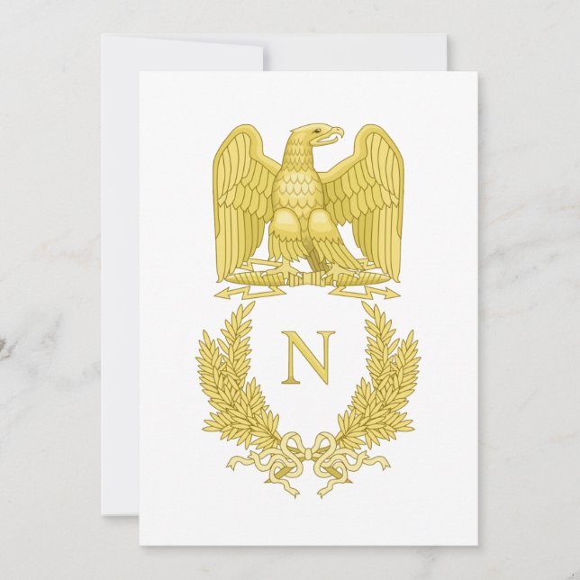 Fransk imperialistisk Emblem Napoleon mig Inbjudningar (Framsida)