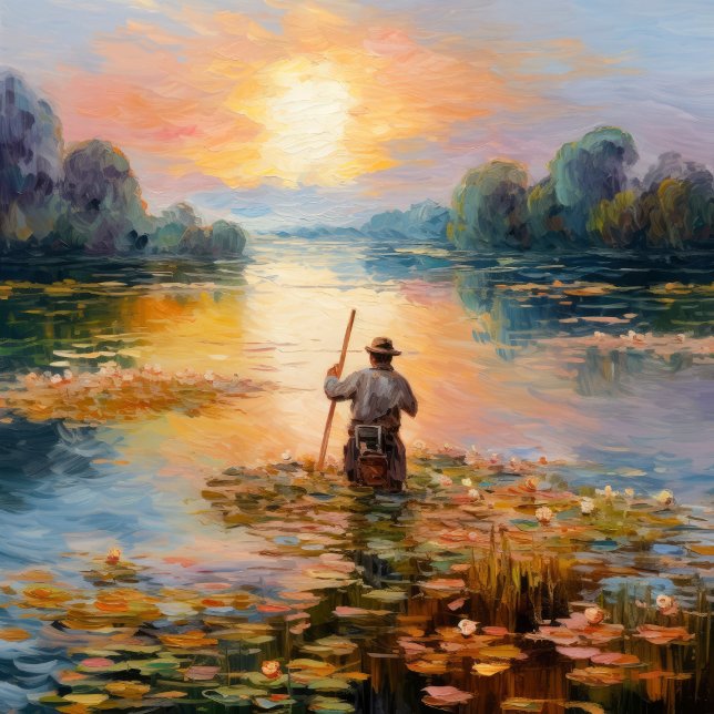 Fransk impressionism canvastryck (Monet's Palette: Nature's Symphony in Color)