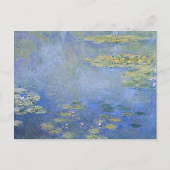 Fransk Impressionism Claude Monet Waterlilies Vykort (Framsida)