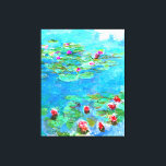 Fransk Impressionist Claude Monet Vatten Lilies Canvastryck<br><div class="desc">Vatten Lilies (Nymphéas i Fransk) är en serie på cirka 250 oljemålningar av Fransk Impressionist Claude Monet. Många av verken var målade medan Monet led av katarakter. I målningarna skildras Monets blomsterträdgård i sitt hem i Giverny, och var den huvudsakliga inriktningen för hans konstnärliga produktion under de sista trettio åren...</div>