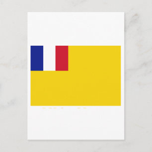 Fransk Indochina Flagga (1887-1954) Vykort