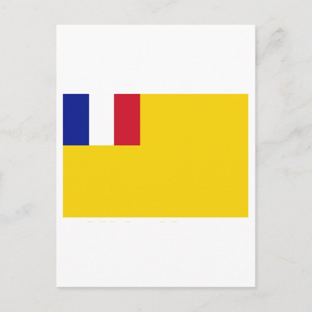 Fransk Indochina Flagga (1887-1954) Vykort (Framsida)