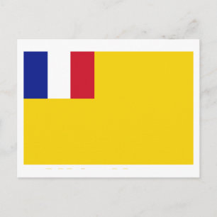 Fransk Indochina Flagga (1887-1954) Vykort