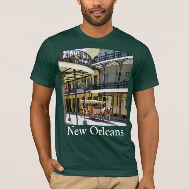 Fransk inkvarterar den New Orleans T-tröja T-shirt (Framsida)