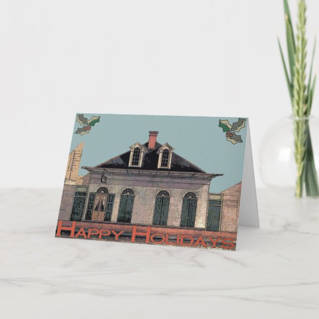 Fransk inkvarterar helgdagkortet helgkort (Framsida)