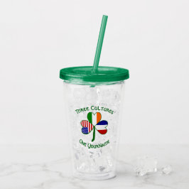 Fransk Irish American Flagga Shamrock Personlig Take Away Mugg