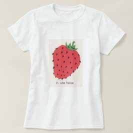 Fransk jordgubbsbär t shirt