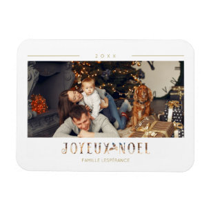 Fransk Joyeux Noël Modern Typography Anpassningsba Magnet
