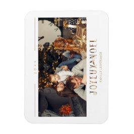 Fransk Joyeux Noël Modern Typography Anpassningsba Magnet