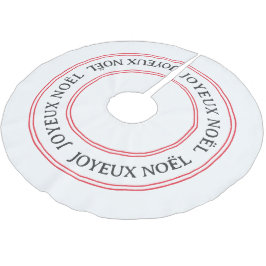 Fransk Joyeux Noël Red Rand jul Julgransmatta Borstad Polyester